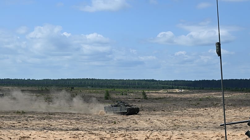 Un carro armato durante l'esercitazione "Freedom Shield", 22/06/2026
