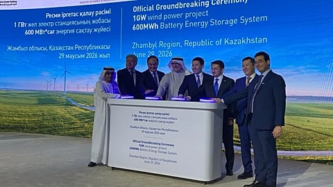 The groundbreaking ceremony of Zhambyl 1GW Wind Farm and 600MWh BESS project in Kazakhstan