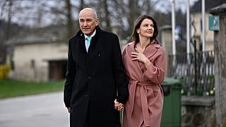  Slovenian Prime Minister Janez Jansa and his wife Urska Bacovnik Jansa