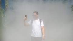 Un nebulizzatore di acqua a Budapest