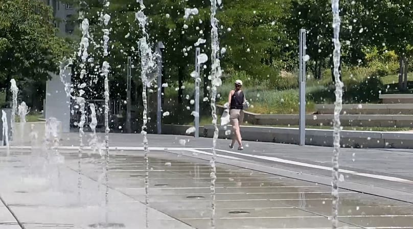 Une fontaine dans le centre de Budapest