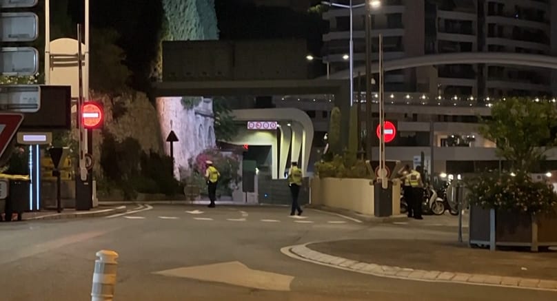 Police on the street of Monaco after a parcel bombing, 29 June, 2026
