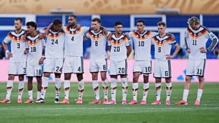 Deutschlands Spieler beim Elfmeterschießen zwischen Deutschland und Paraguay, Boston 29. Juni 2026(AP Photo/Martin Meissner)