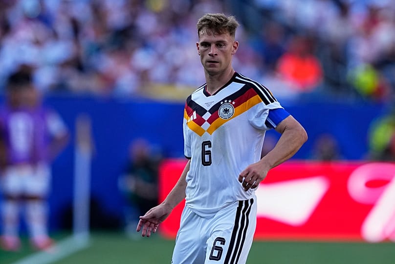 Deutschlands Kapitän Joshua Kimmich beim Spierl gegen ParaguayBoston, Montag, 29. June 2026. (AP Photo/Petr David Josek)