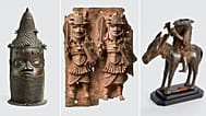 Commemorate queen head, relief plate and horse rider returned from the Ethnographic Museum at the University of Zurich to Nigeria
