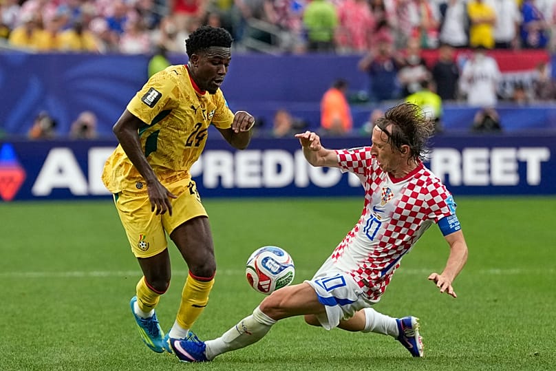 Luka Modric à l’œuvre lors du match de phase de groupes contre le Ghana à Philadelphie