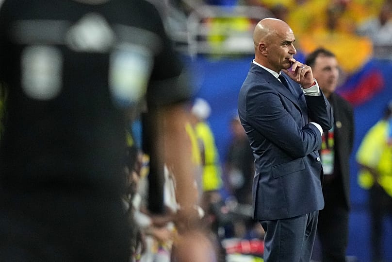 Roberto Martínez, sélectionneur du Portugal, durant le match contre la Colombie à la Coupe du monde 2026