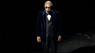 FILE: Singer Andrea Bocelli performs during the draw for the 2026 soccer World Cup at the Kennedy Center in Washington, Friday, Dec. 5, 2025.