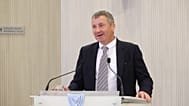 John Ardill, vice president of global exploration at ExxonMobil, speaking in Nicosia, Cyprus.