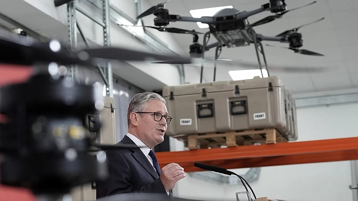 Starmer sets out to strengthen UK and European defence with cash for drones and AI systems