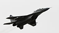 FILE - A view of a MiG-29 aircraft at Sliac Air Base, in Sliac, Slovakia, Feb. 29, 2008