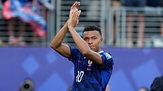 France's Kylian Mbappe waves at the end of the World Cup round of 32 soccer match between France and Sweden in East Rutherford, N.J., near New York, Tuesday, June 30, 2026
