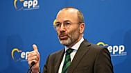Germany's Manfred Weber, head of the Group of the European People's Party, speaks during a press conference in Bucharest, Romania, Wednesday, March 6, 2024. 