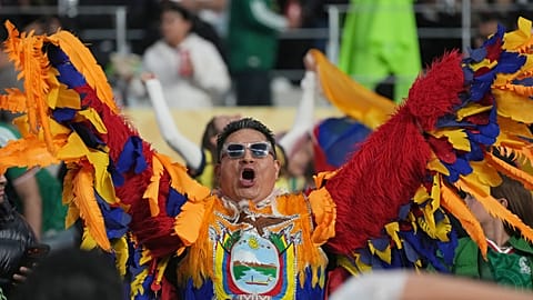 Un aficionado reacciona antes del partido de dieciseisavos de final del Mundial entre México y Ecuador, en Ciudad de México, el martes 30 de junio de 2026.