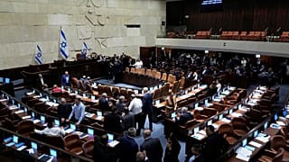 يجتمع مشرعون إسرائيليون في الكنيست بالقدس، يوم الأربعاء 14 يونيو 2023، للتصويت على اختيار عضوين من بينهم لعضوية لجنة اختيار القضاة.
