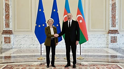 Ursula von der Leyen met Azerbaijani President Ilham Aliyev, 1 July 2026