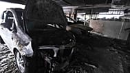 Καμμένο αυτοκίνητο από την βομβιστική επίθεση στη Θεσσαλονίκη