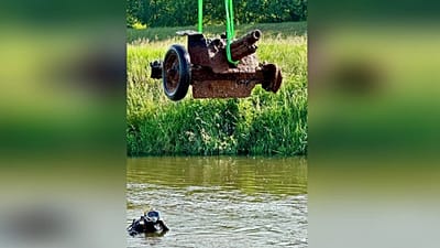 Second World War cannon recovered from the River Neisse