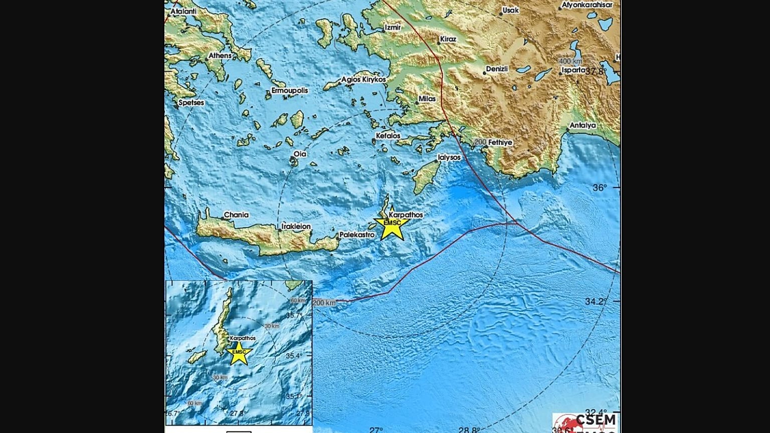 Sarsıntının meydana geldiği bölge.