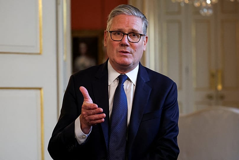 Britain's Prime Minister Keir Starmer meets with campaigners to discuss historical forced adoption at Downing Street in London, 2 July, 2026