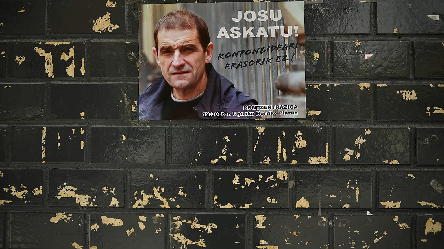 Foto de un cartel del histórico dirigente de ETA Josu Ternera