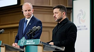 Irish Taoiseach Micheál Martin and Ukrainian President Volodymyr Zelenskyy.