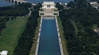The Lincoln Memorial Reflecting Pool in Washington, 1 July, 2026