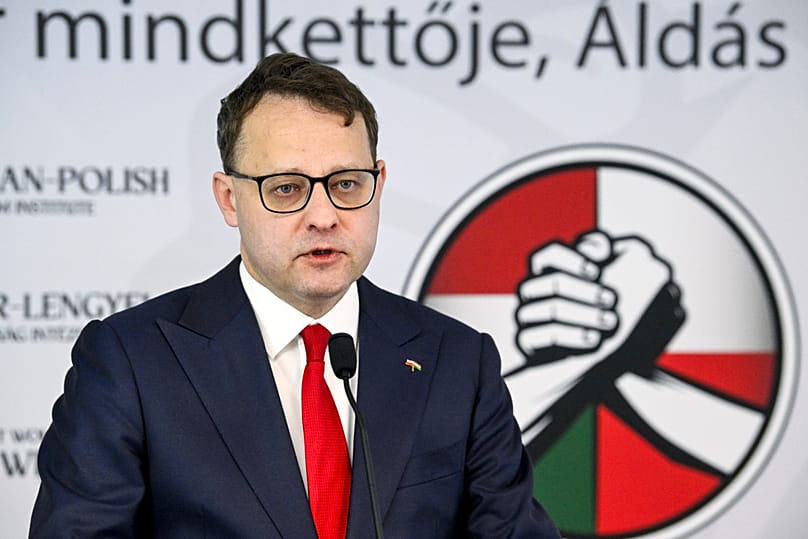 Marcin Romanowski az Alapjogokért Központ Budakeszi úti székházában 2026. február 3-án.
