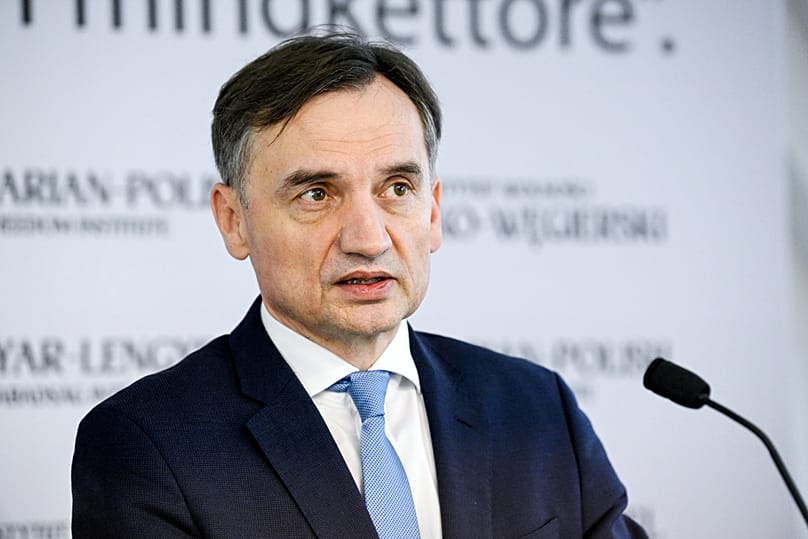Zbigniew Ziobro az Alapjogokért Központ Budakeszi úti székházában 2026. február 3-án
