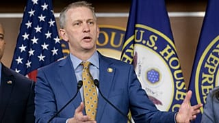 Rep. Sean Casten, D-Ill., speaks during a press conference regarding the Taxpayer Date Protection Act, on Capitol Hill, Thursday, Feb. 6, 2025, in Washington.
