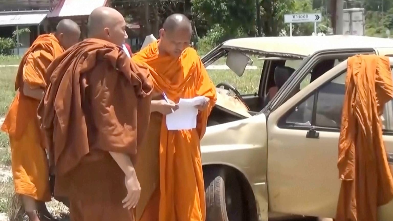 11-year-old boy crashes pick-up truck into group of Thai monks, killing 8