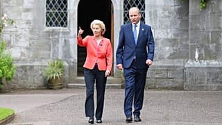 European Commission President Ursula von der Leyen and Irish Taoiseach Micheál Martin.