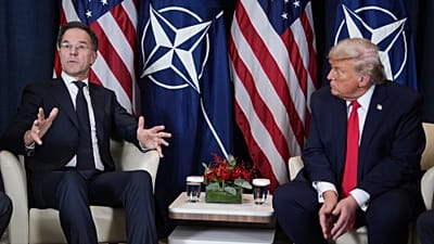 NATO Genel Sekreteri Mark Rutte ve ABD Başkanı Donald Trump.