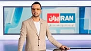 Presenter with Iran International television Pouria Zeraati in the studio