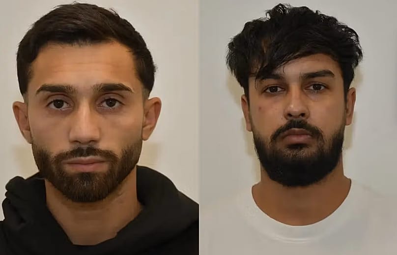 A composite image of George Stana and Nandito Badea released by the Metropolitan Police