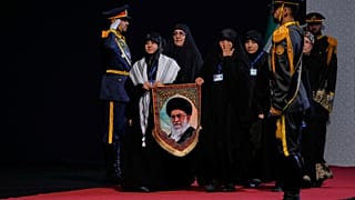 مراسم جنازة المرشد الايراني الراحل علي خامنئي، في مسجد "مصلى الإمام الخميني" الكبير في طهران، إيران، يوم الجمعة الموافق 3 يوليو 2026. 