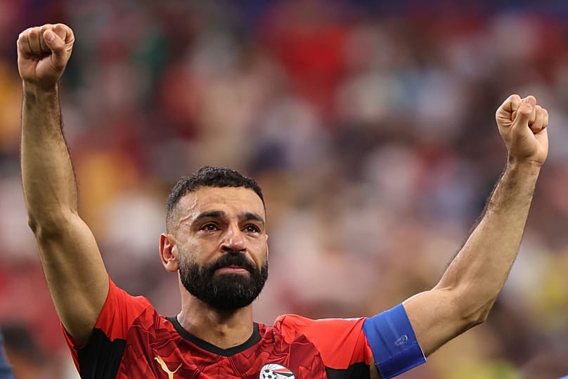 رد فعل المصري محمد صلاح (10) بعد مباراة كأس العالم دور الـ32 لكرة القدم بين أستراليا ومصر في أرلينجتون بولاية تكساس بالقرب من دالاس، الجمعة 3 يوليو 2026.