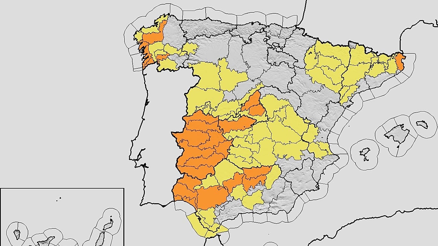 Up to 42°C in Spain: nine regions on alert for extreme heat