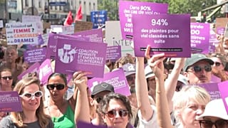 Une manifestation contre les violences sexistes et sexuelles part de la place de la Bastille, à Paris, le 4 juillet 2026.