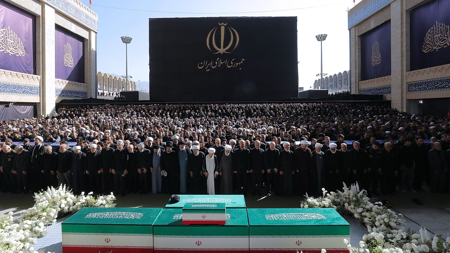 Ali Hamenei gyászszertartása Teheránban, 2026.07.05.