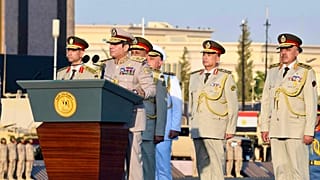Egyptian President Abdel Fattah el-Sisi during the inauguration of Egypt's new Strategic Command Headquarters in the New Administrative Capital.