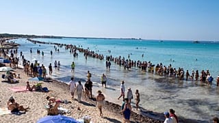 10.000 personas protestan con una cadena humana en Mallorca