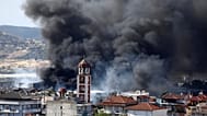 Πυκνός καπνός από την πυρκαγιά στο Ωραιόκαστρο Θεσσαλονίκης