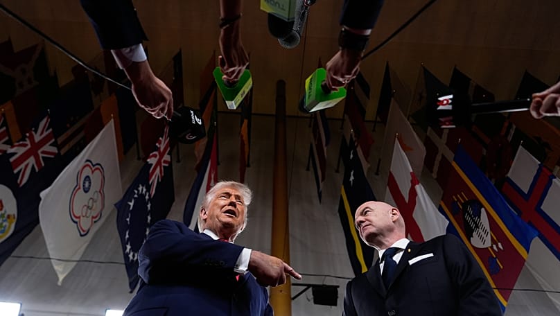 FIFA President Gianni Infantino and US President Donald Trump at the Kennedy Centre in Washington, 5 December, 2025