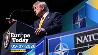 US President Donald Trump speaks during a news conference at the NATO summit in Ankara, Turkey, Wednesday, July 8, 2026.