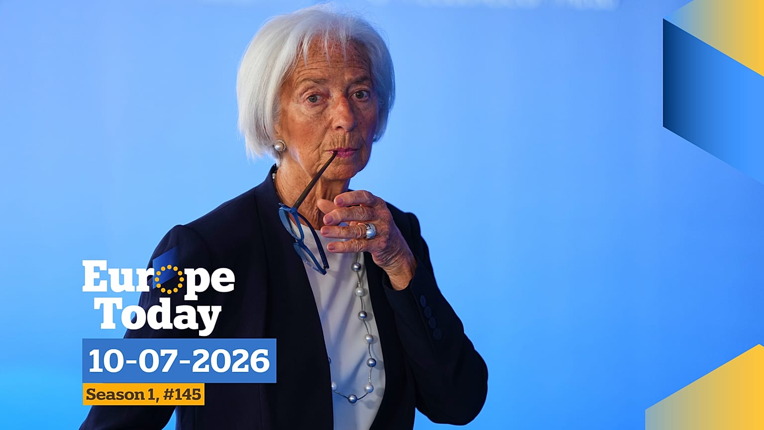 EZB-Präsidentin Christine Lagarde trifft im Konferenzzentrum zur Tagung der Eurogruppen-Finanzminister in Nikosia, Zypern, ein.