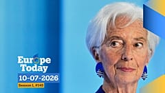 A presidente do Banco Central Europeu, Christine Lagarde, fala aos jornalistas numa conferência de imprensa após uma reunião do conselho do BCE em Frankfurt, Alemanha