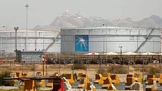 FILE. Storage tanks are seen at the North Jiddah bulk plant, an Aramco oil facility, in Jiddah, Saudi Arabia, 21 March 2021