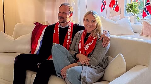 Norway's Crown Princess Mette-Marit and Crown Prince Haakon watching Norway defeat Brazil at the World Cup, 5 July, 2026