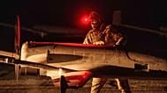 FILE: A Ukrainian serviceman of the 14th Separate Unmanned Aerial Systems Regiment prepares a long-range An-196 Liutyi drone before takeoff from an undisclosed location.